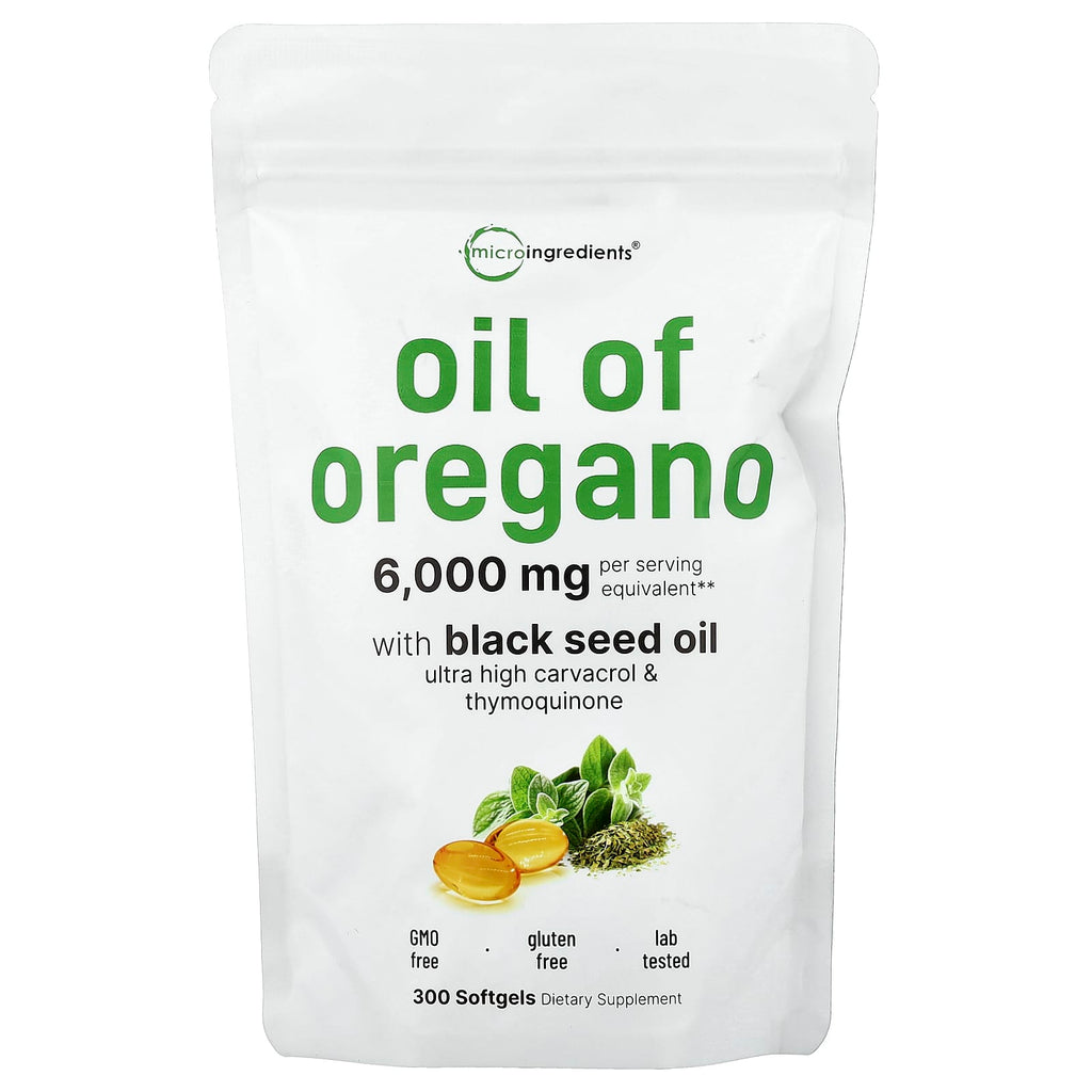 Micro Ingredients, Oil of Oregano with Black Seed Oil, 300 Softgels