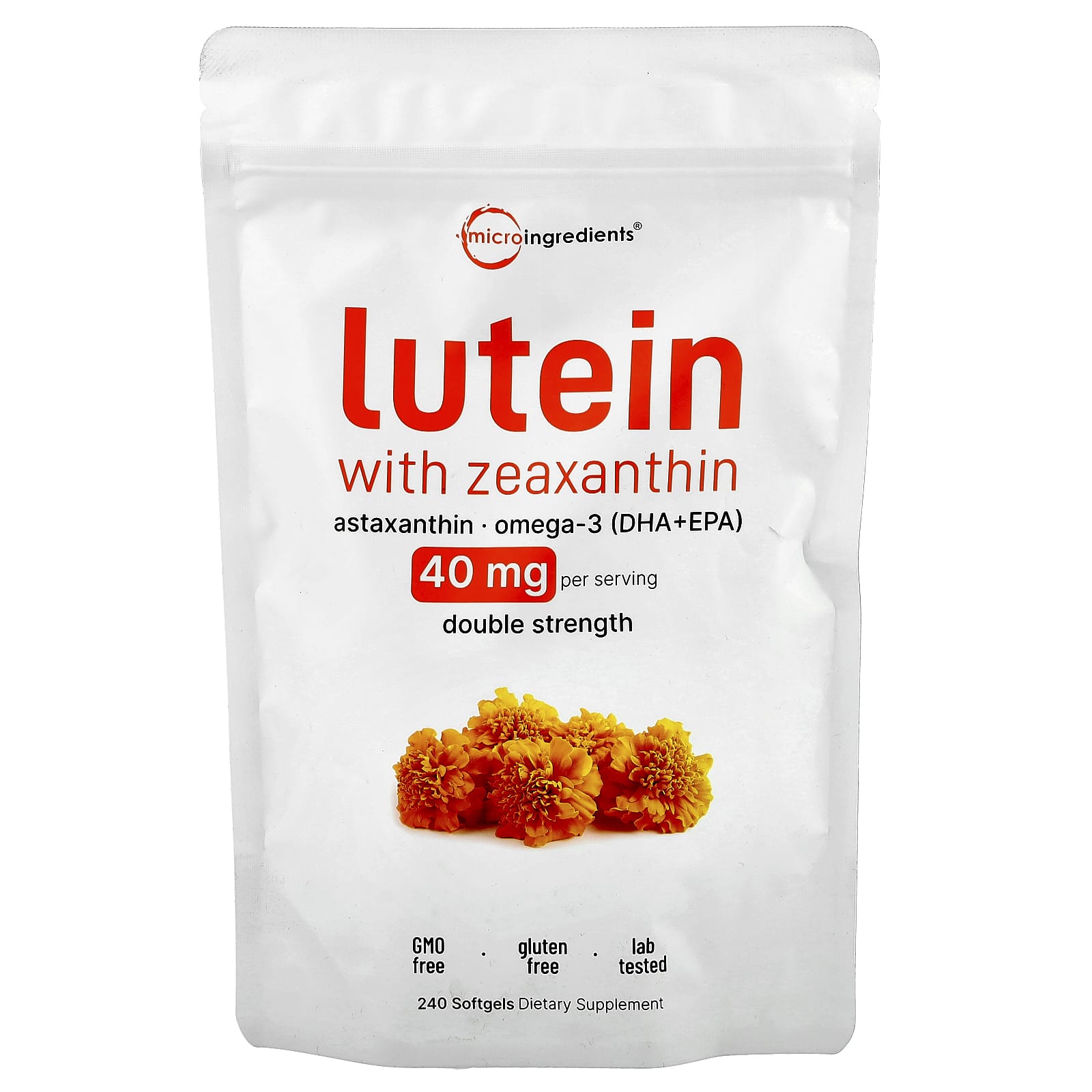 Micro Ingredients, Lutein with Zeaxanthin, 240 Softgels