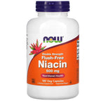 NOW Foods, Niacin, Flush-Free, 500 mg, 180 Veg Capsules