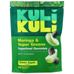 Kuli Kuli, Superfood Gummies, Moringa & Super Greens, Green Apple, 60 Plant-Based Gummies
