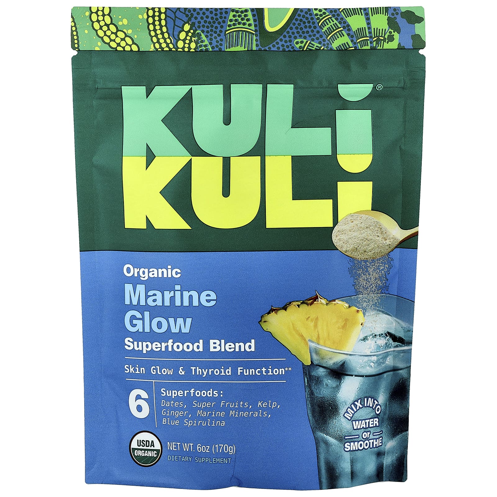 Kuli Kuli, Organic Superfood Blend, Marine Glow, 6 oz (170 g)