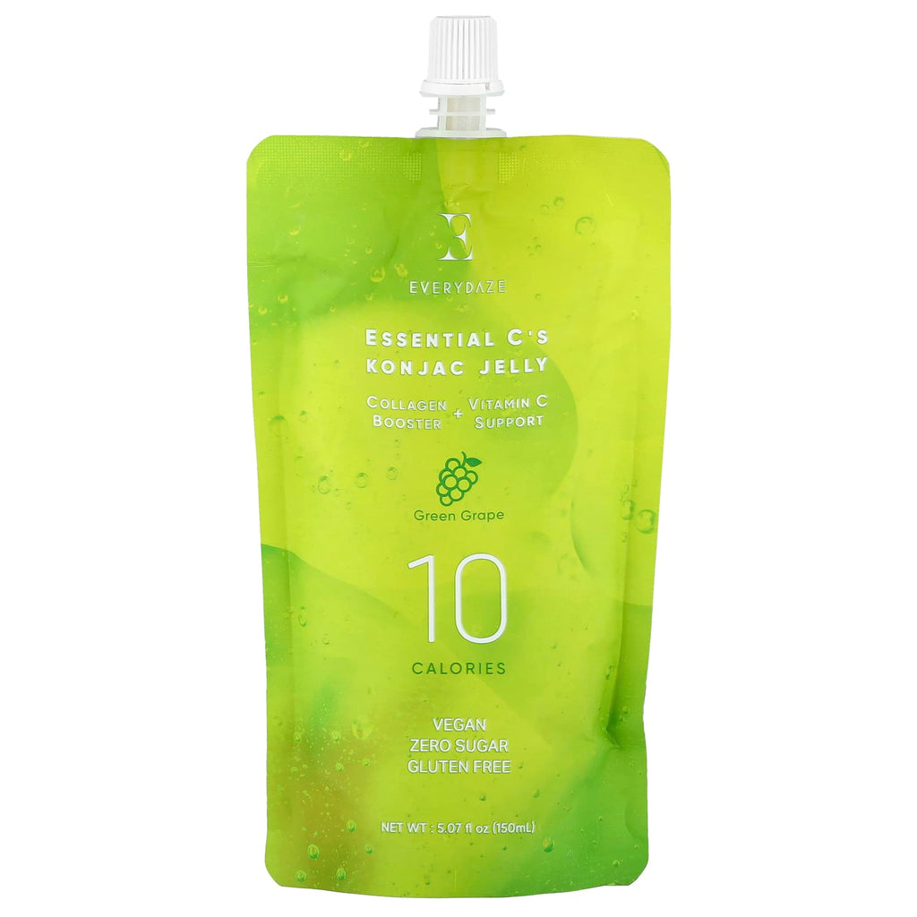 Everydaze, Essential C's Konjac Jelly, Green Grape, 5.07 fl oz (150 ml)