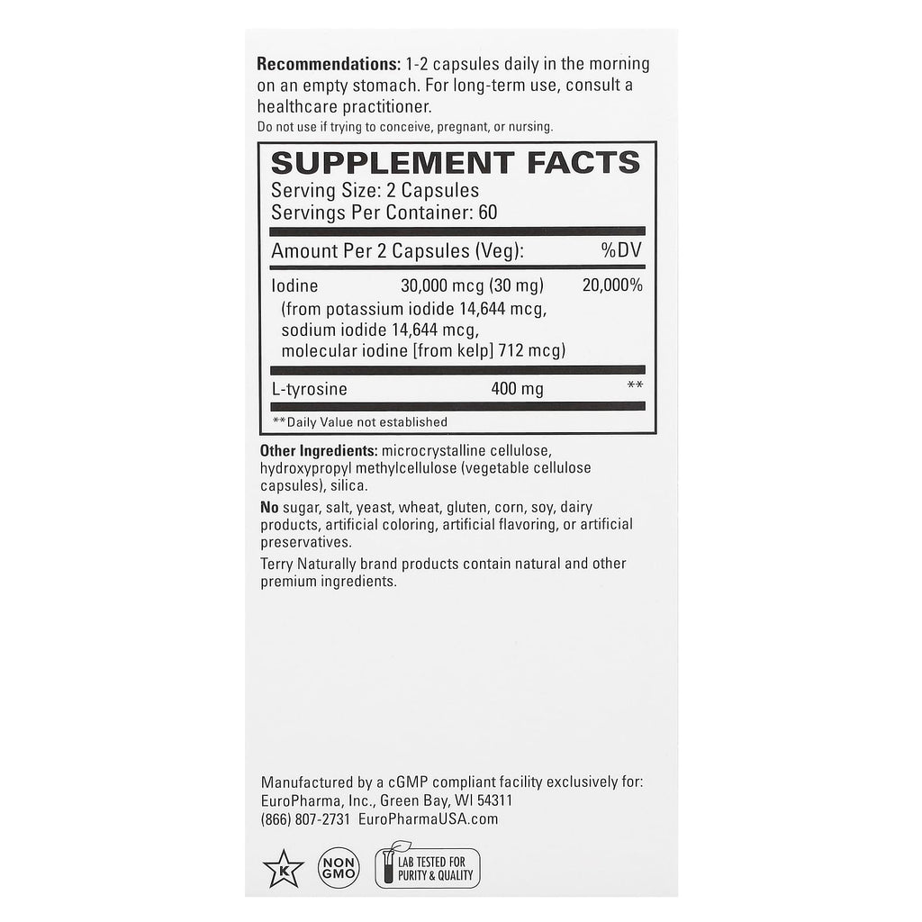 Terry Naturally, Thyroid Care, 120 Capsules