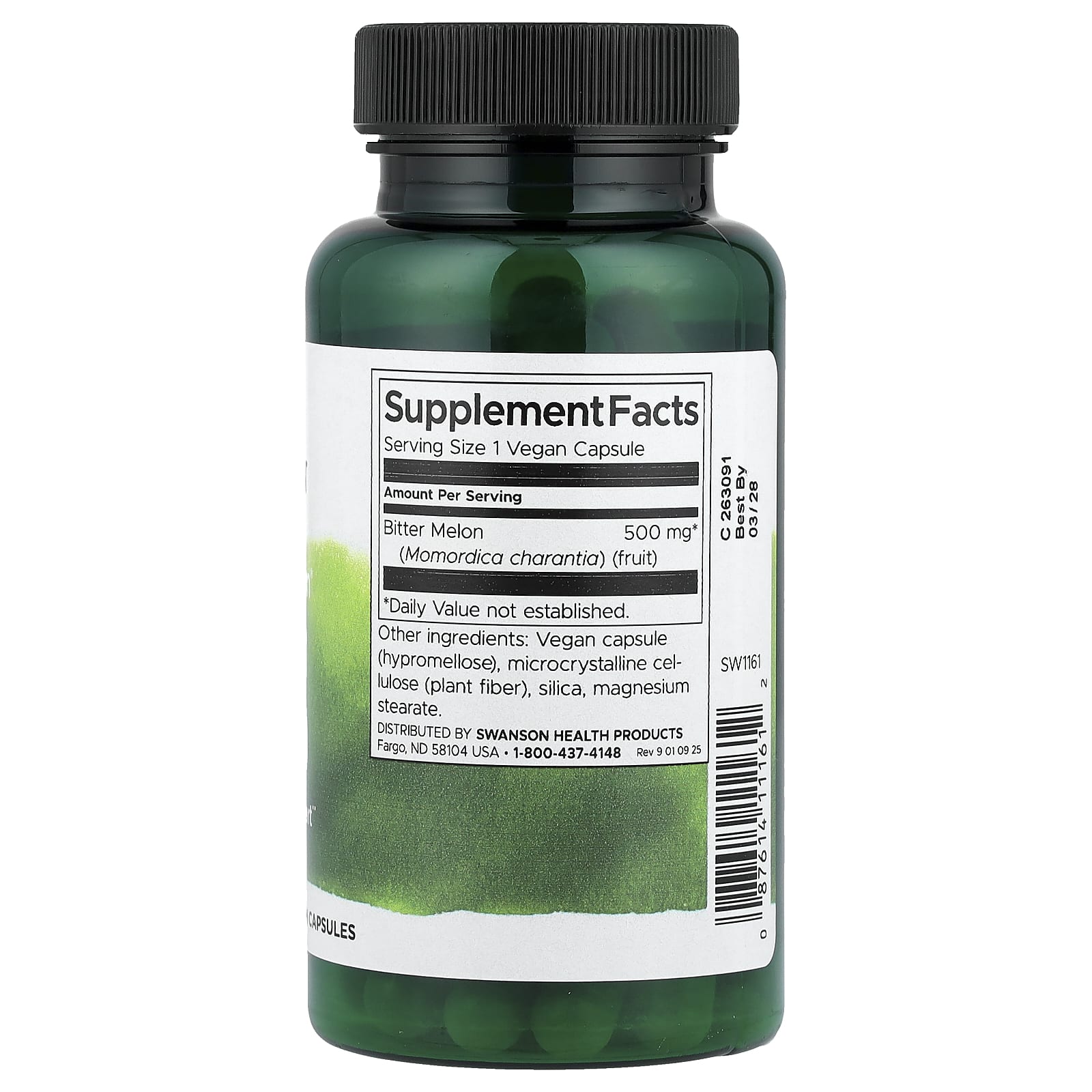 Swanson, Full Spectrum® Bitter Melon, 500 mg, 60 Vegan Capsules