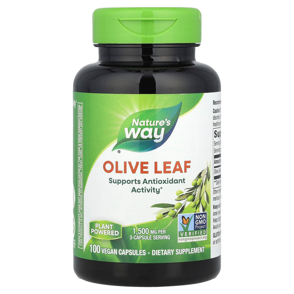 Nature's Way, Olive Leaf, 100 Vegan Capsules (500 mg per Capsule)