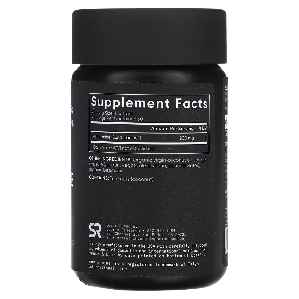 Sports Research, L-Theanine, 200 mg, 60 Softgels