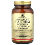 Solgar, Advanced Calcium Complex + Vitamins D3, K2, Zinc, Boron, 120 Tablets