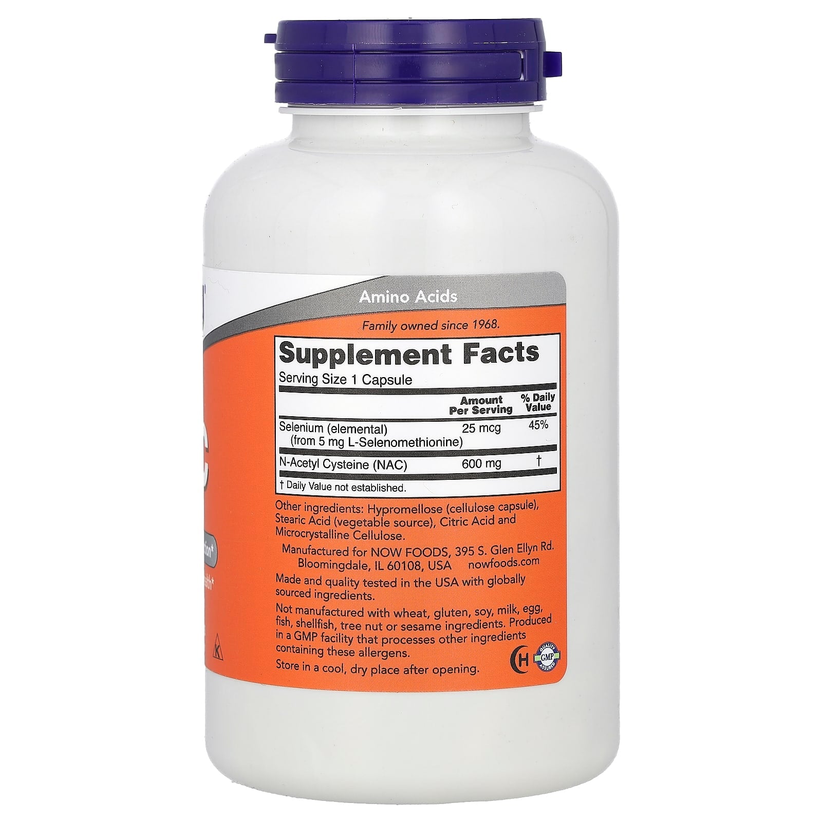 NOW Foods, NAC, 600 mg, 250 Capsules