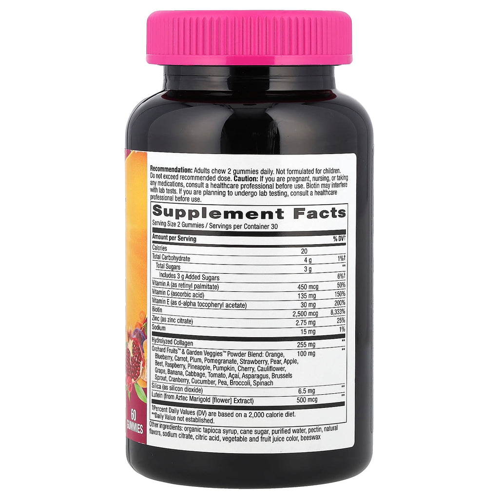 Nature's Way, Alive!® Hair, Skin & Nails Premium Gummy, Strawberry, 60 Gummies