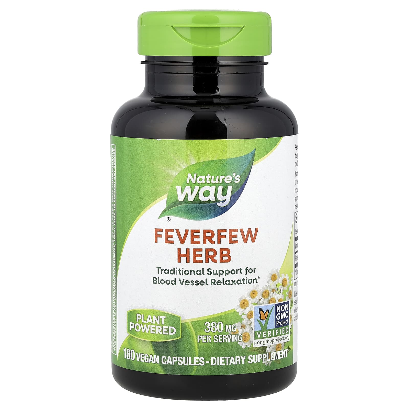 Nature's Way, Feverfew Herb, 380 mg, 180 Vegan Capsules