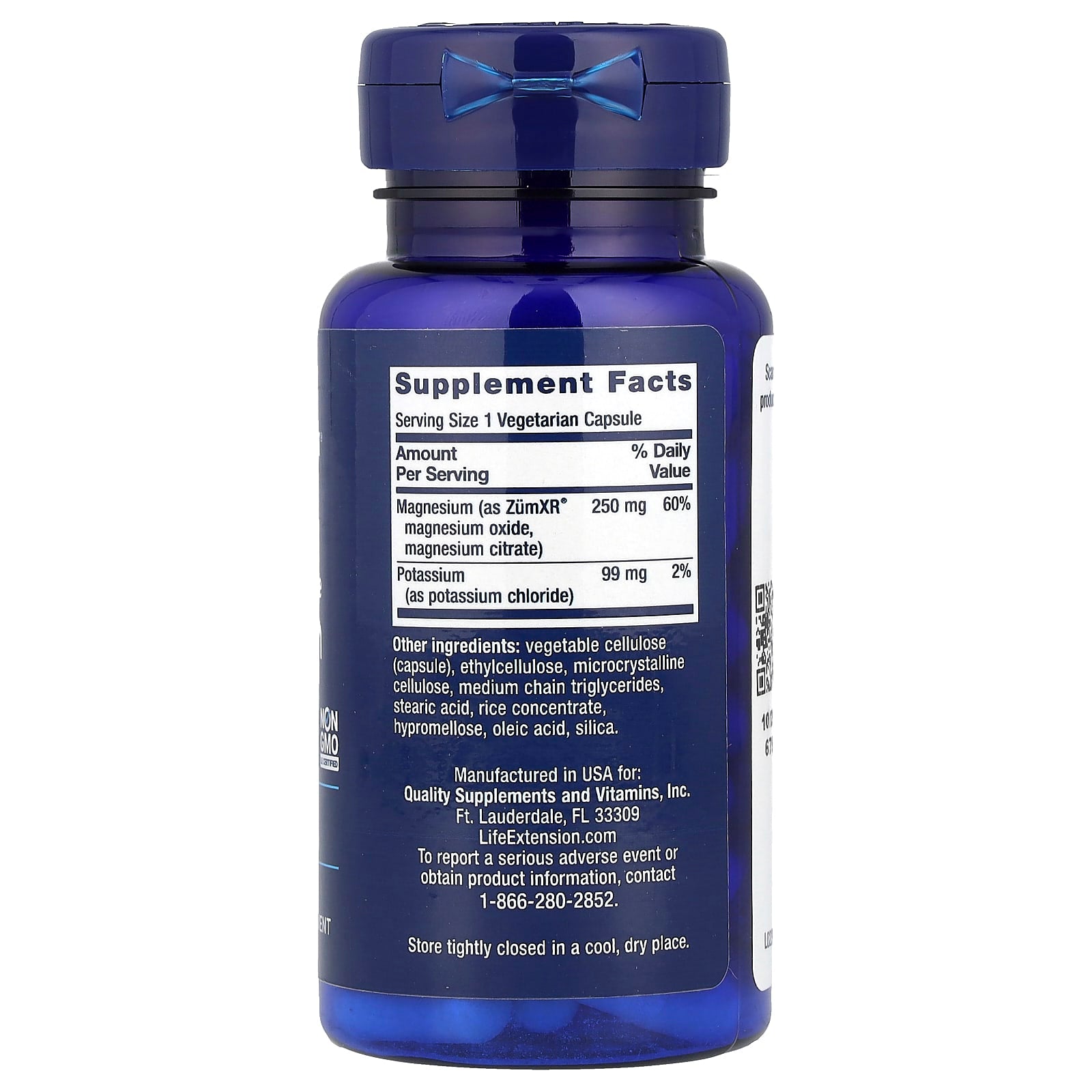 Life Extension, Potassium with Extend-Release Magnesium, 60 Vegetarian Capsules