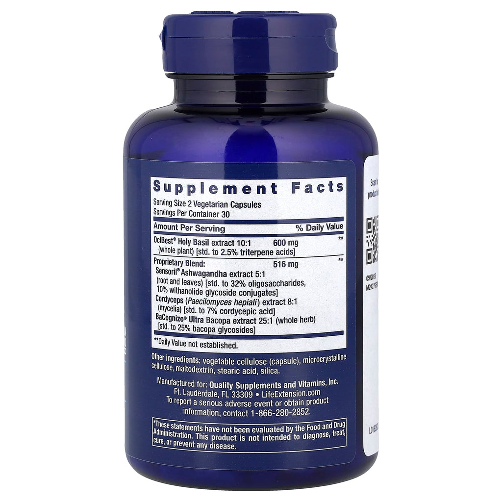 Life Extension, Adrenal Energy Formula, 60 Vegetarian Capsules