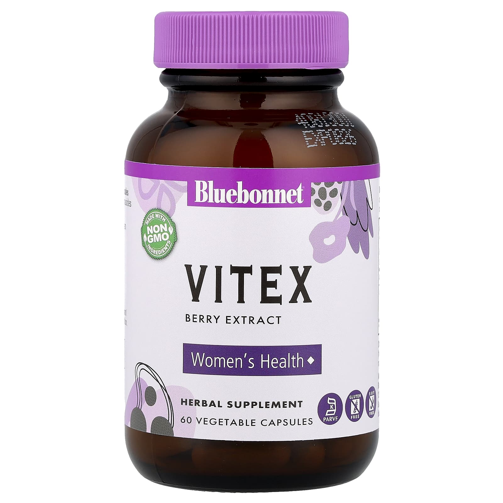 Bluebonnet Nutrition, Vitex Berry Extract, 60 Vegetable Capsules (225 mg per Capsule)