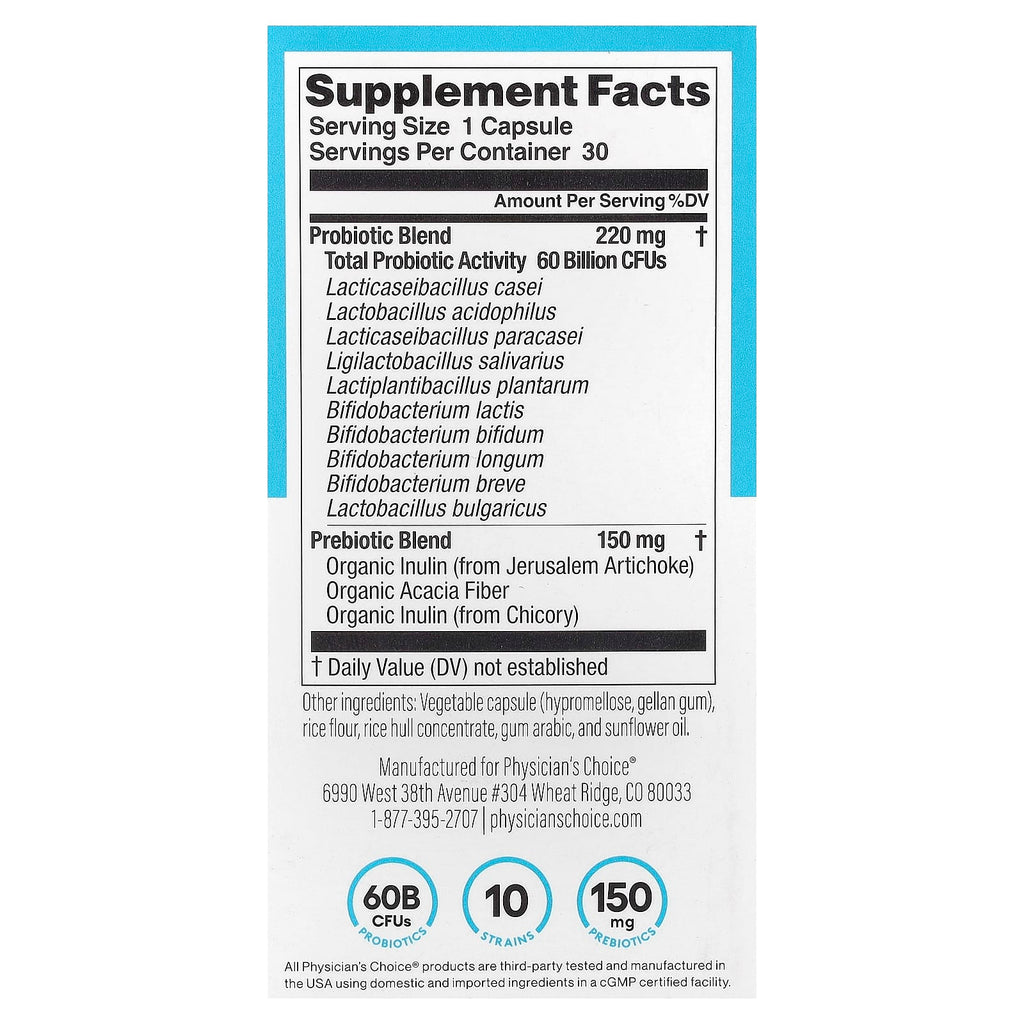 Physician's Choice, 60 Billion Probiotic®, 30 Capsules