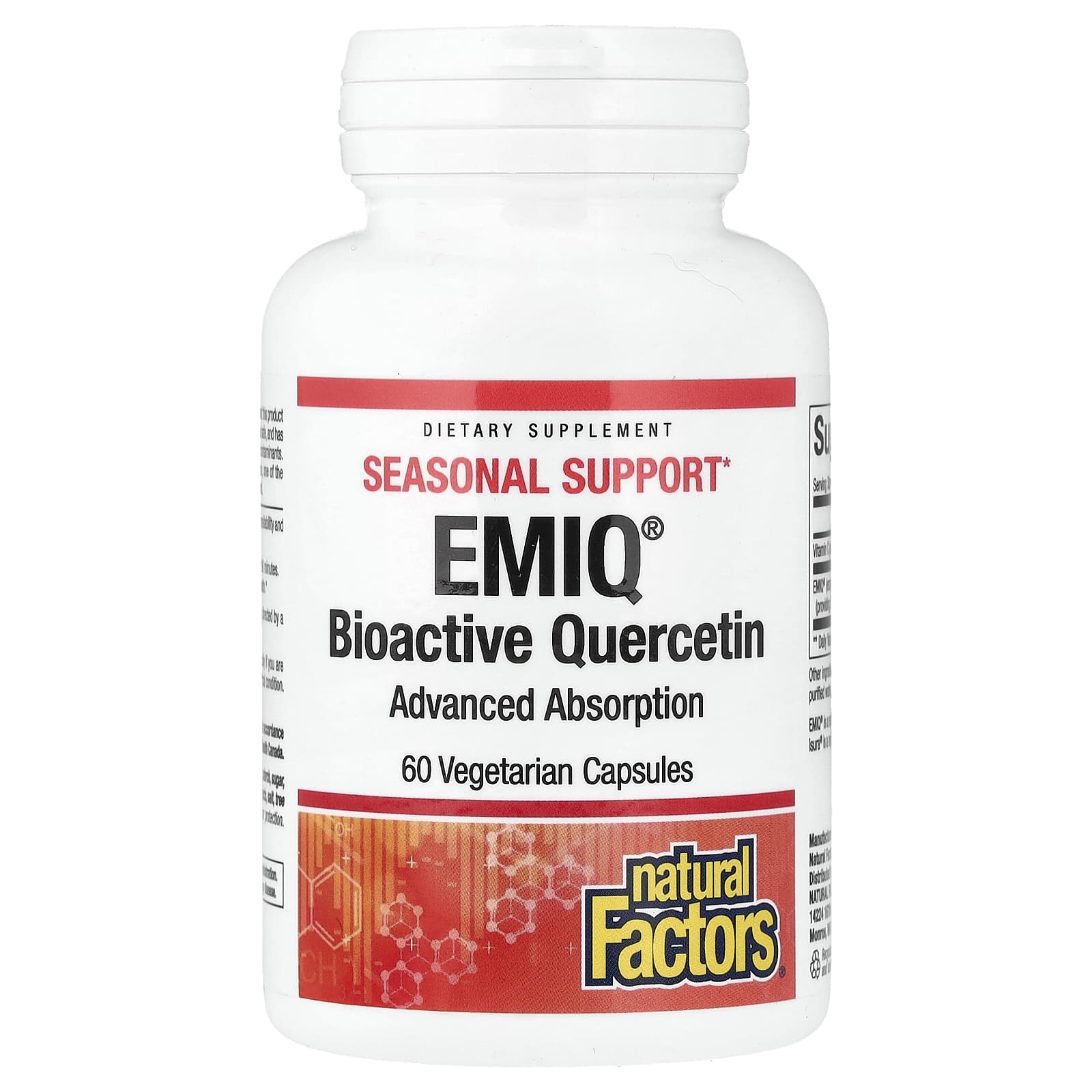Natural Factors, EMIQ®, Bioactive Quercetin, 60 Vegetarian Capsules
