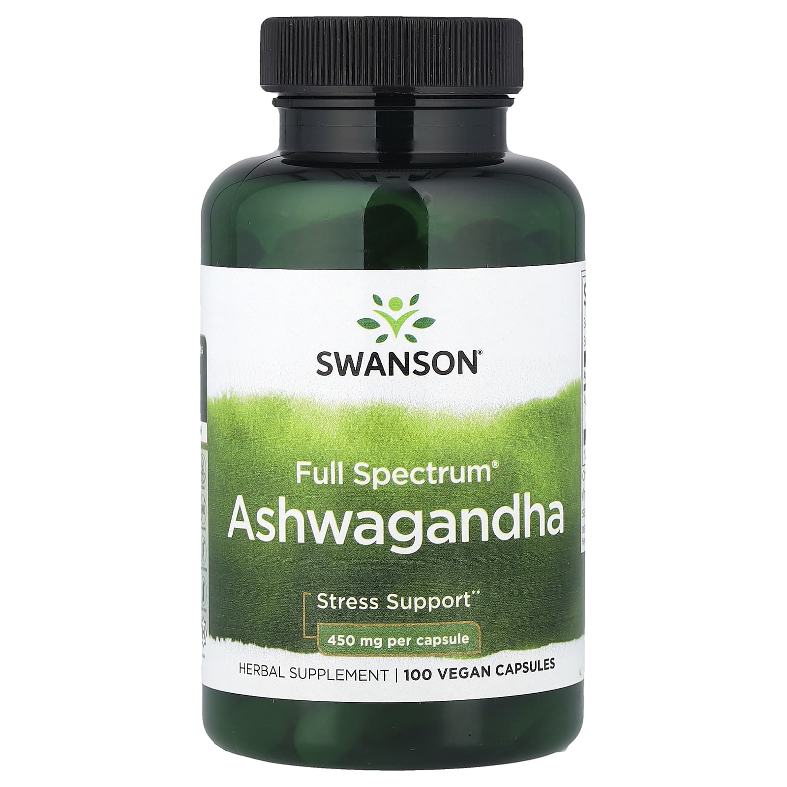 Swanson, Full Spectrum® Ashwagandha, 100 Vegan Capsules (450 mg per Capsule)