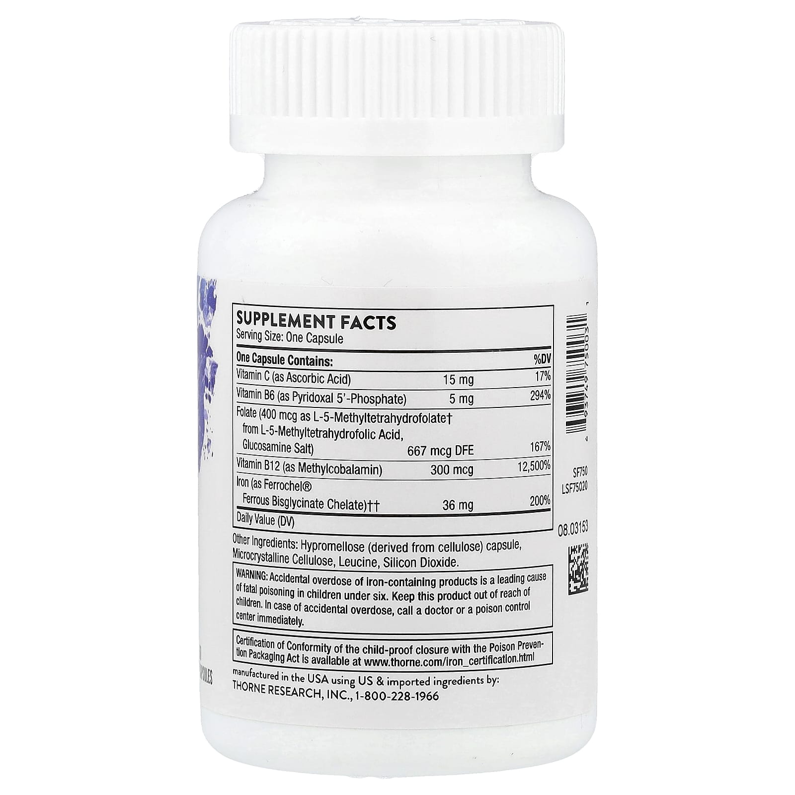 Thorne, Ferrasorb®, 60 Capsules