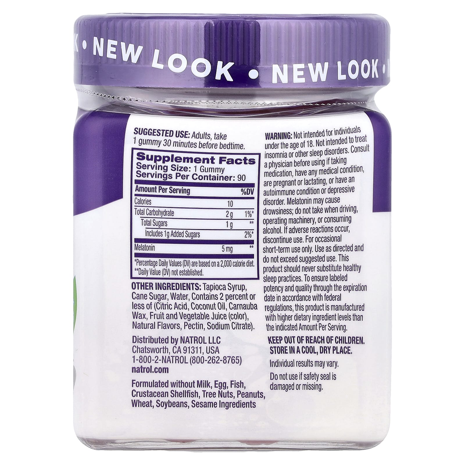 Natrol, Melatonin Gummies, Strawberry, 5 mg, 90 Gummies