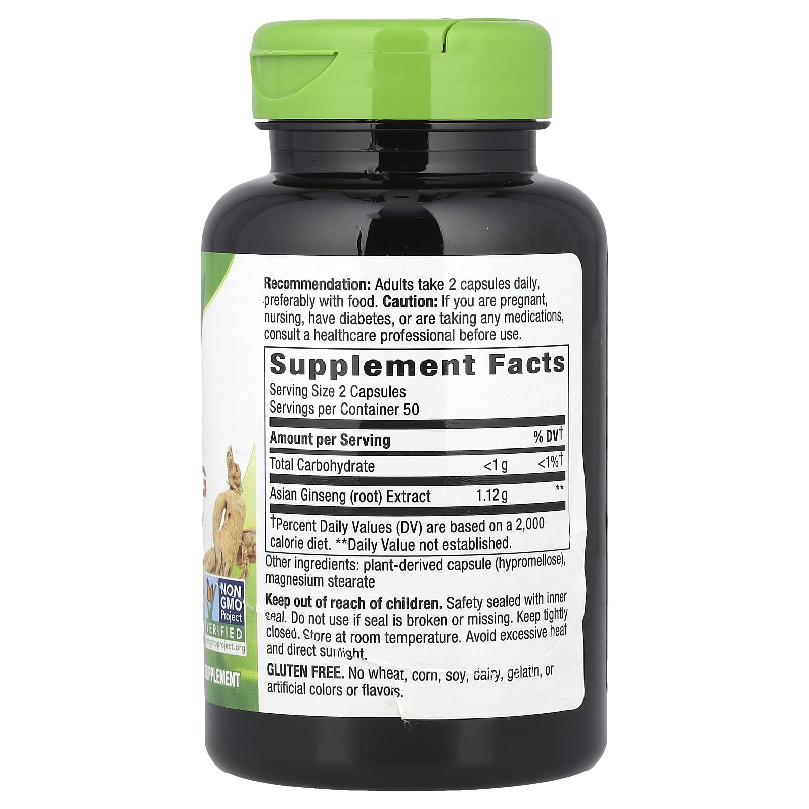 Nature's Way, Asian Ginseng, 100 Vegan Capsules (560 mg per Capsule)