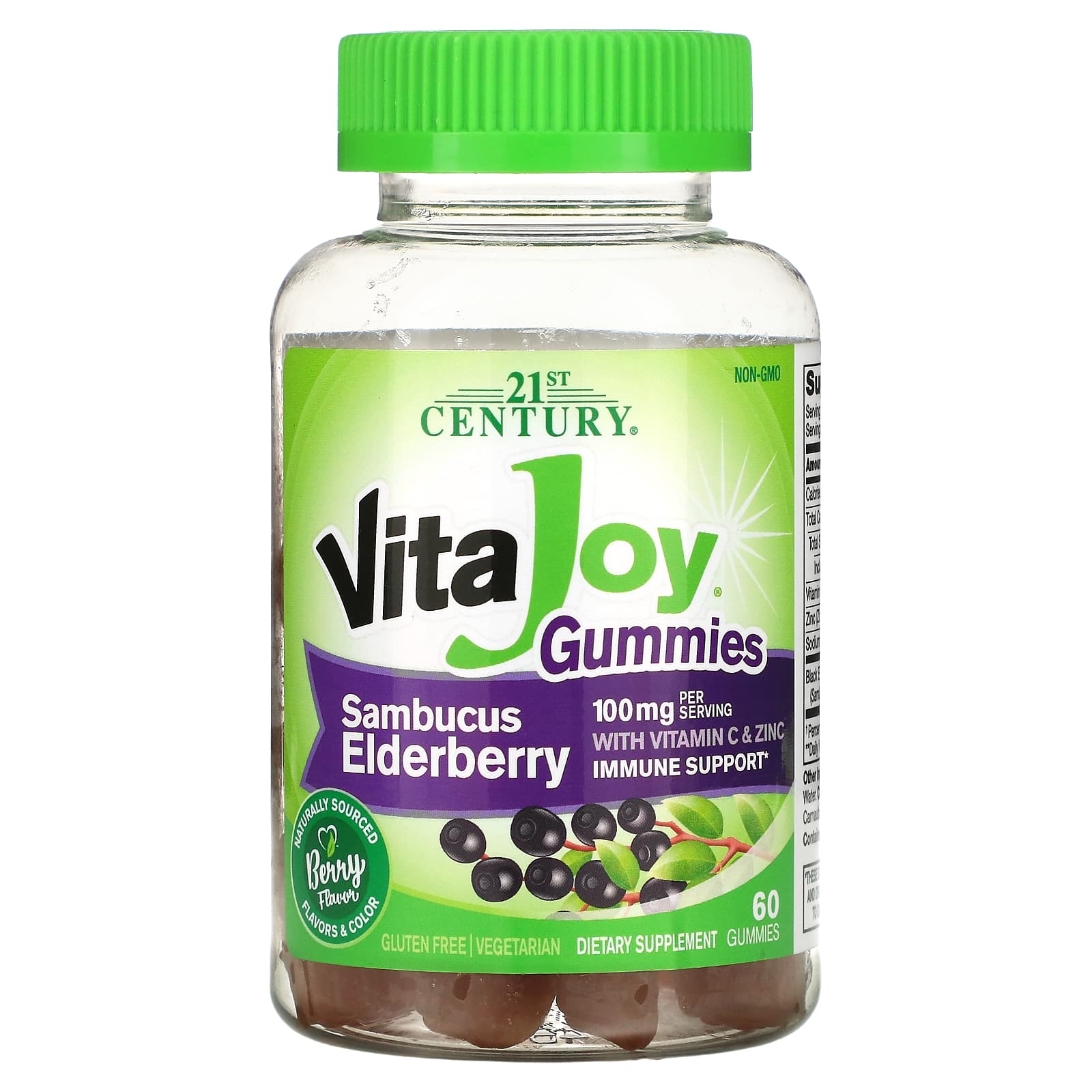 21st Century, VitaJoy® Sambucus Elderberry Gummies, 60 Vegetarian Gummies