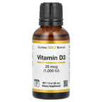 California Gold Nutrition, Vitamin D3, 25 mcg (1,000 IU), 1 fl oz (30 ml)