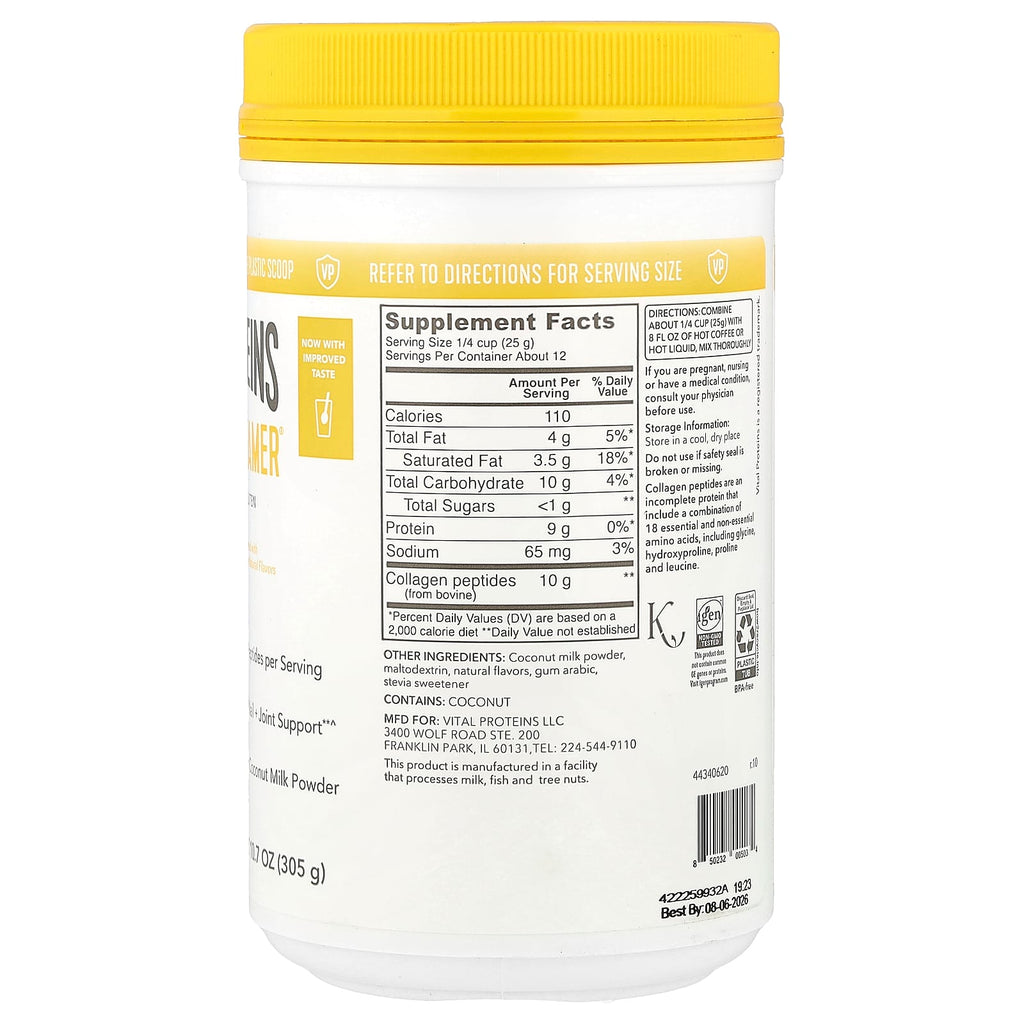 Vital Proteins, Collagen Creamer®, Vanilla, 10.7 oz (305 g)