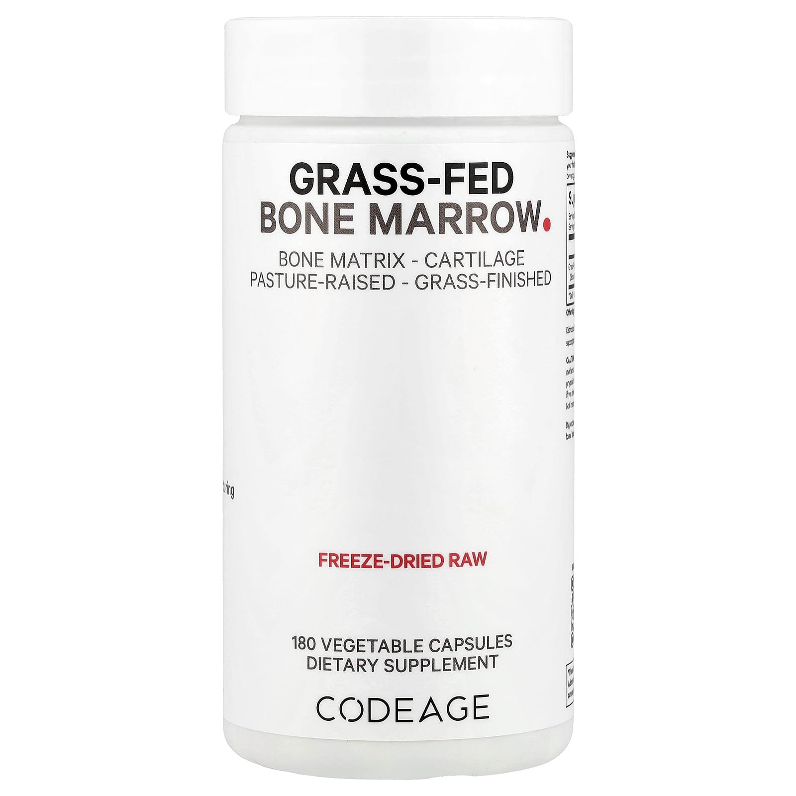 Codeage, Grass-Fed Bone Marrow, 180 Vegetable Capsules