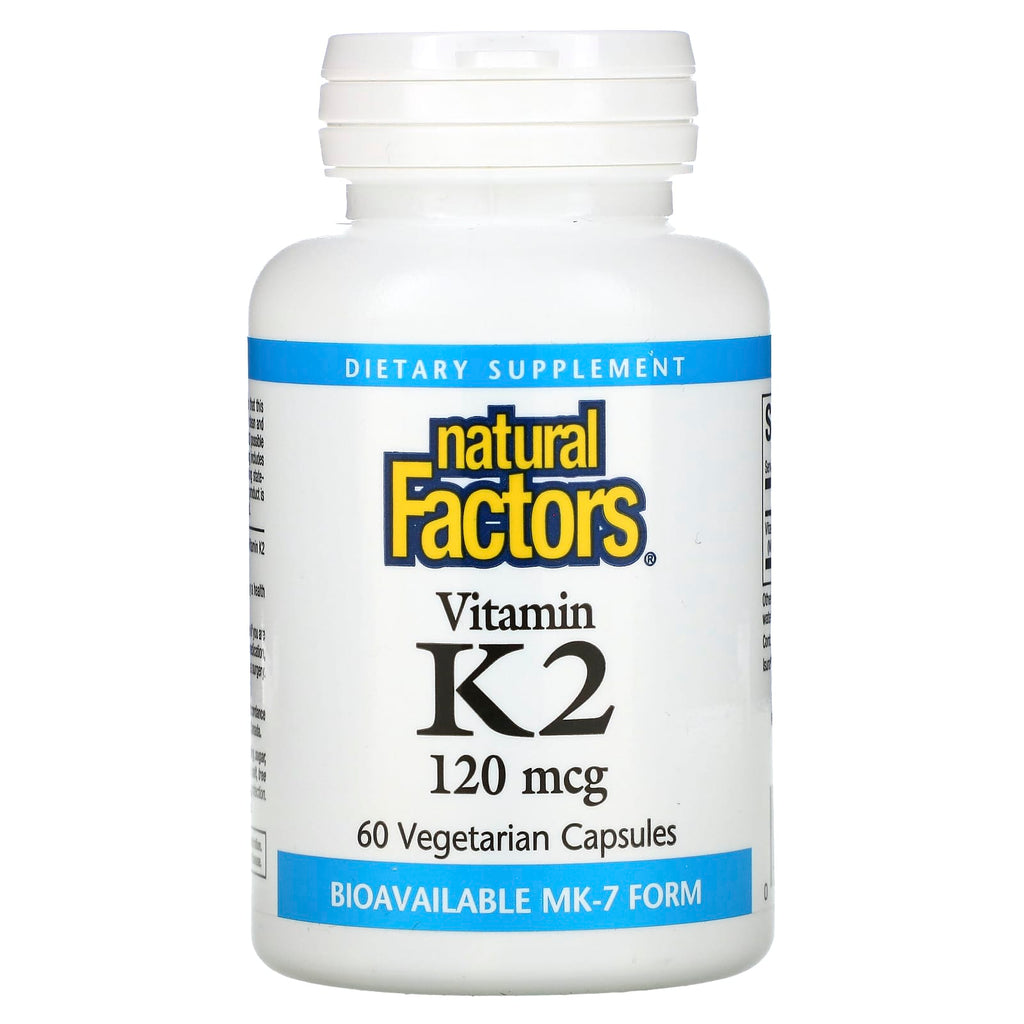 Natural Factors, Vitamin K2, 120 mcg, 60 Vegetarian Capsules