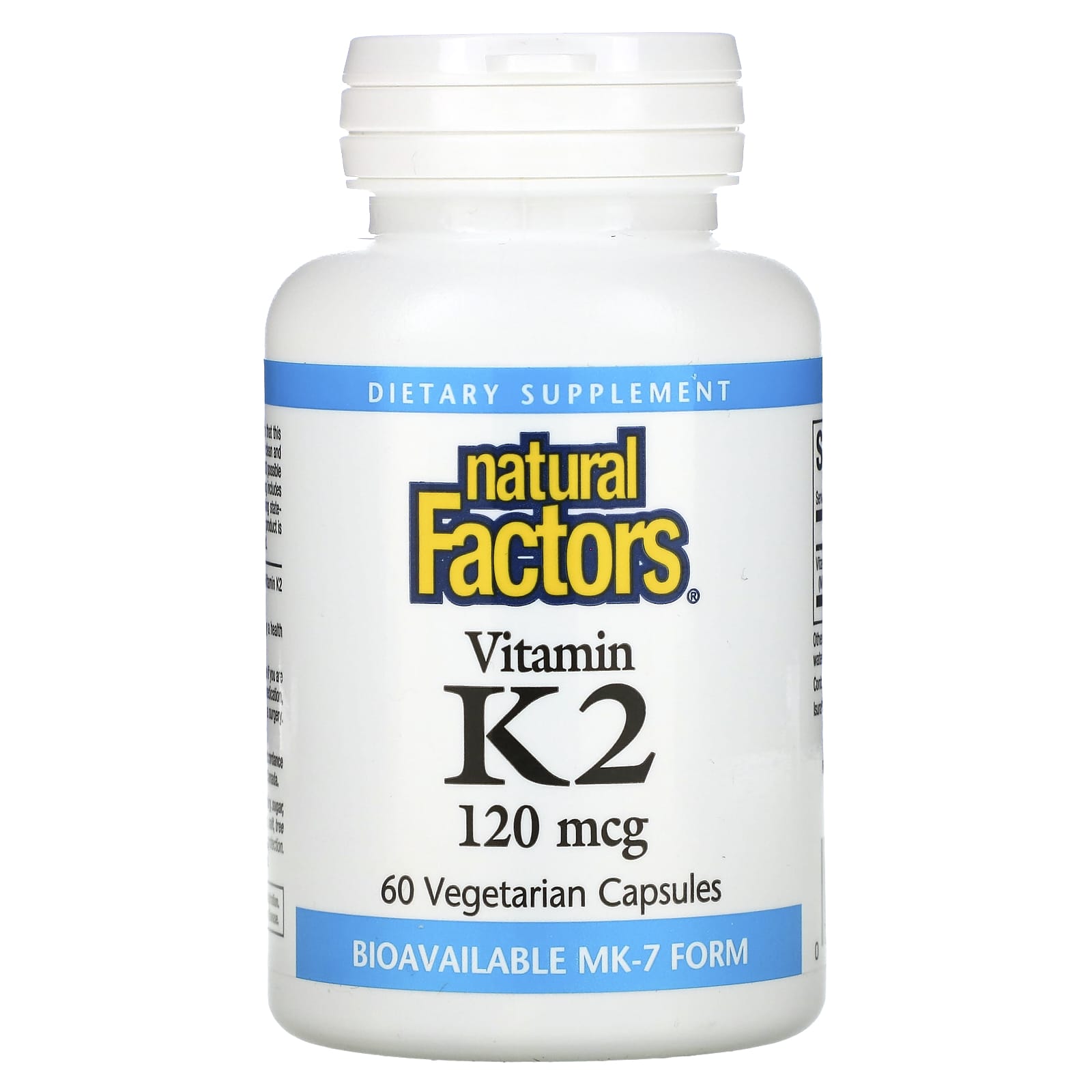Natural Factors, Vitamin K2, 120 mcg, 60 Vegetarian Capsules