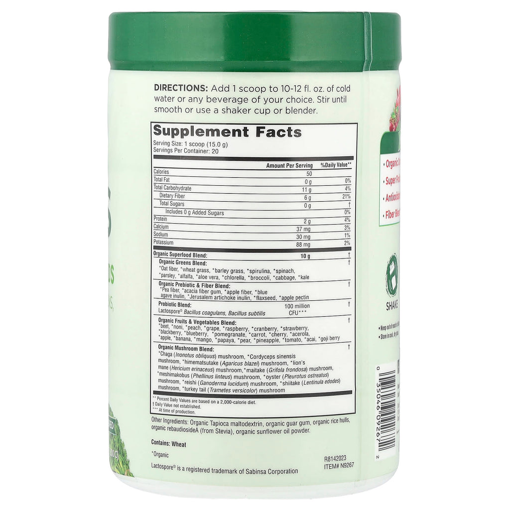 Country Farms, Super Greens, Alkalizing Formula, Unflavored, 10.6 oz (300 g)