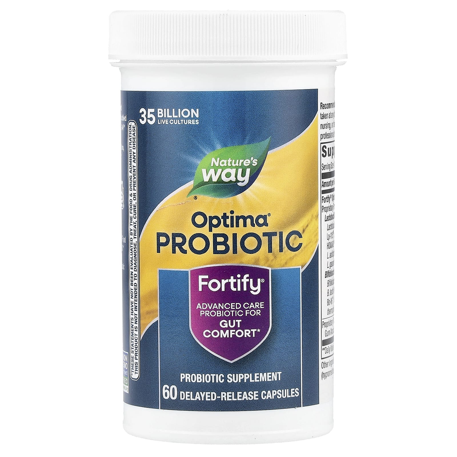 Nature's Way, Optima® Probiotic, Fortify®, Gut Comfort, 35 Billion, 60 Delayed-Release Capsules