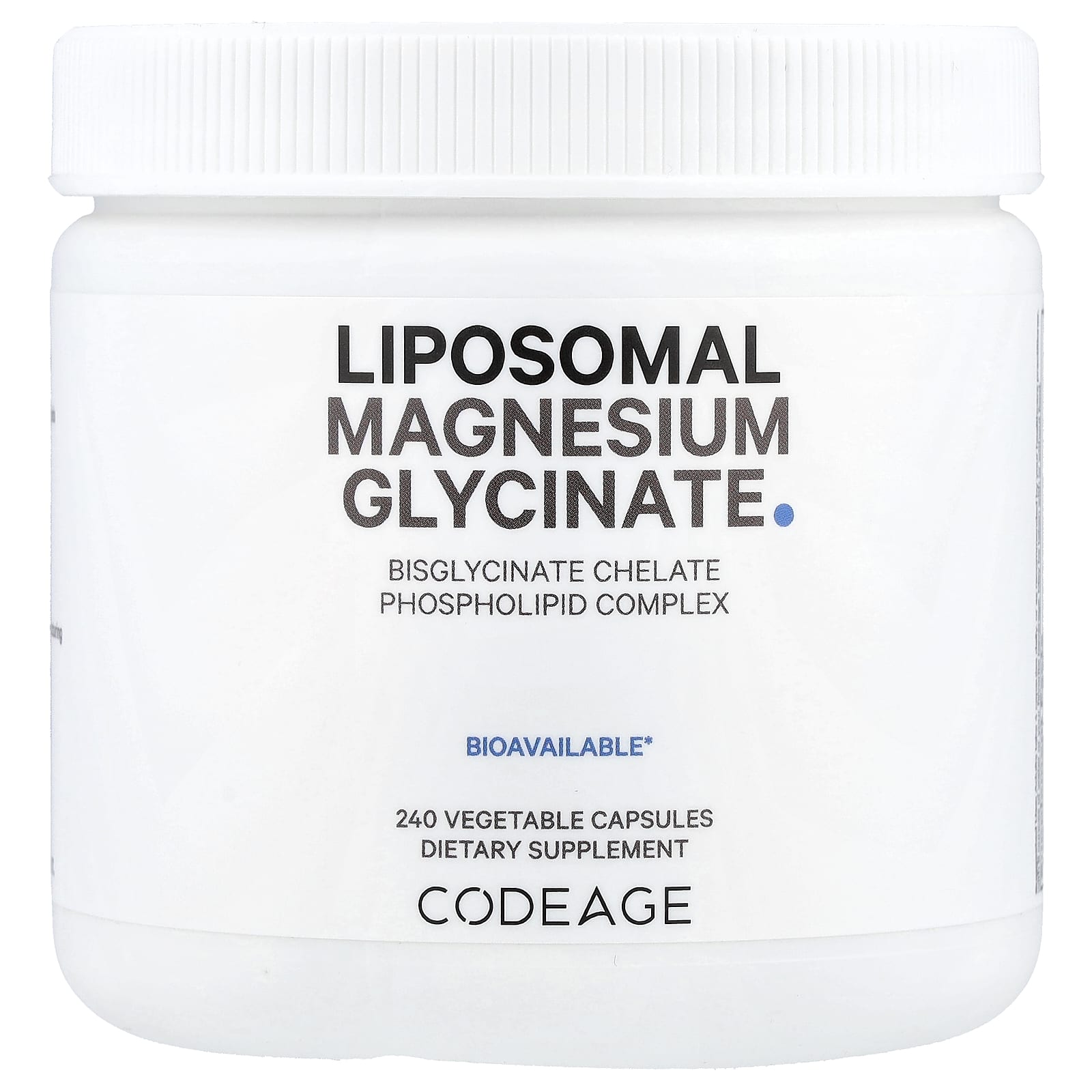 Codeage, Liposomal Magnesium Glycinate, 240 Vegetable Capsules