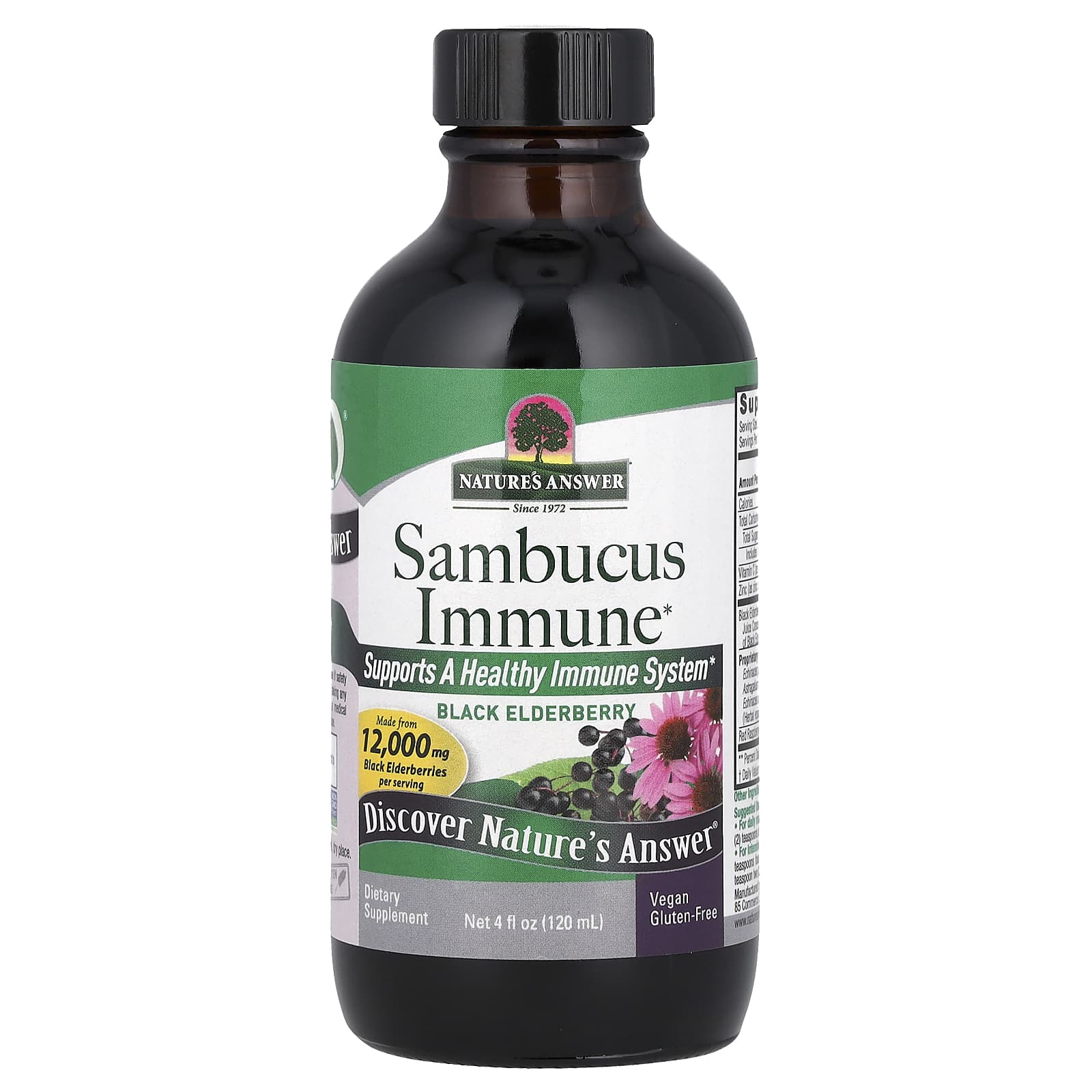 Nature's Answer, Sambucus Immune, Black Elderberry, 4 fl oz (120 ml)