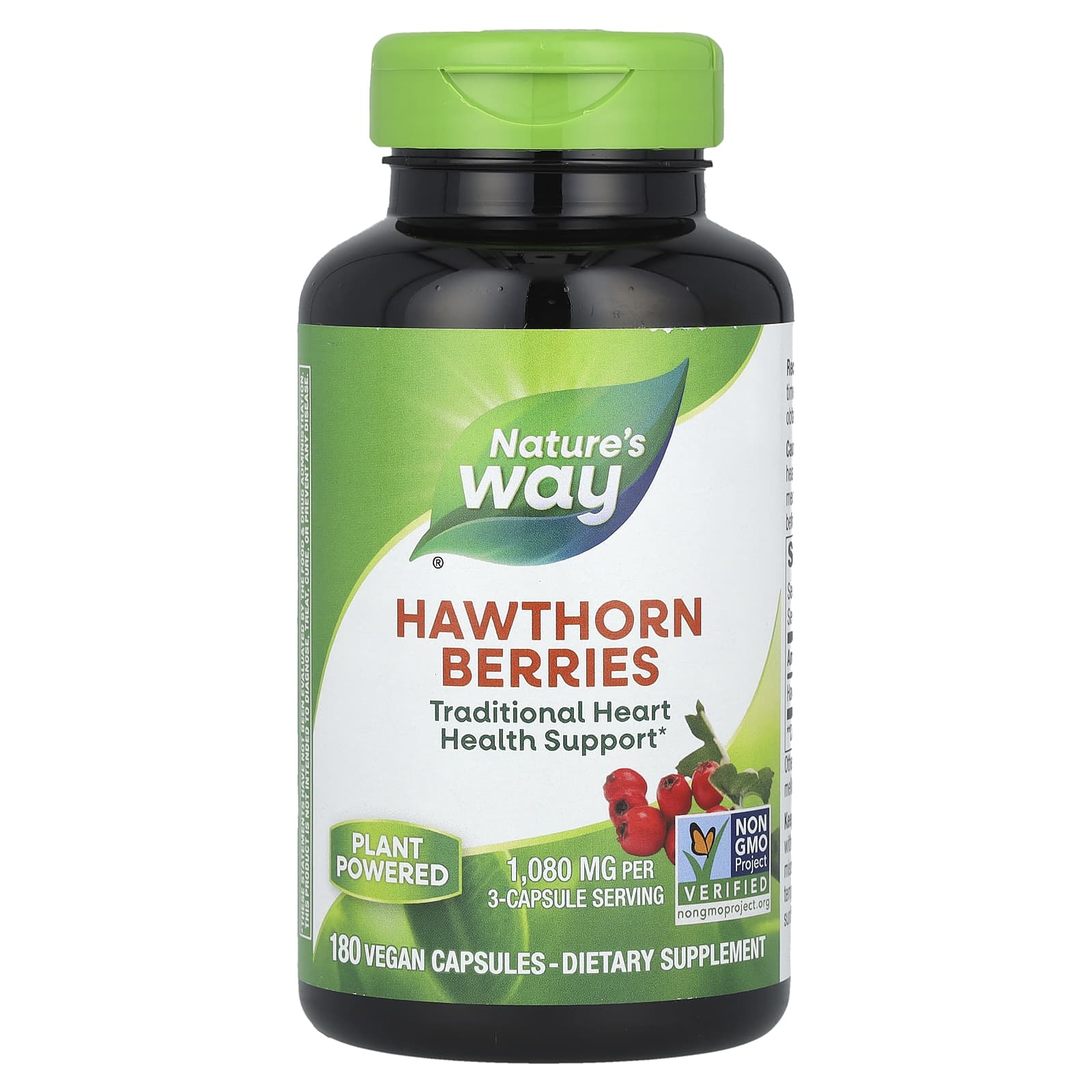 Nature's Way, Hawthorn Berries, 180 Vegan Capsules (360 mg per Capsule)