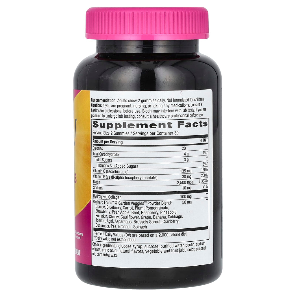 Nature's Way, Alive! Hair, Skin & Nails Gummies, Strawberry, 60 Gummies