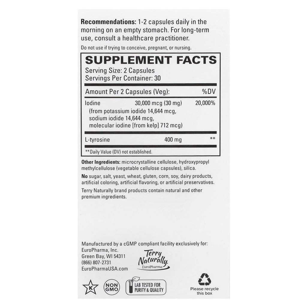 Terry Naturally, Thyroid Care™, 60 Capsules