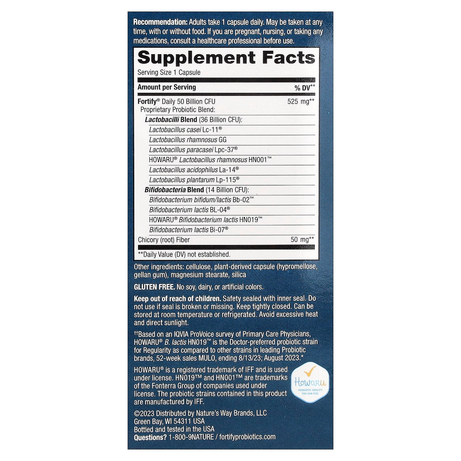 Nature's Way, Fortify®, Probiotic, Adult, 50 Billion, 30 Delayed Release Capsules