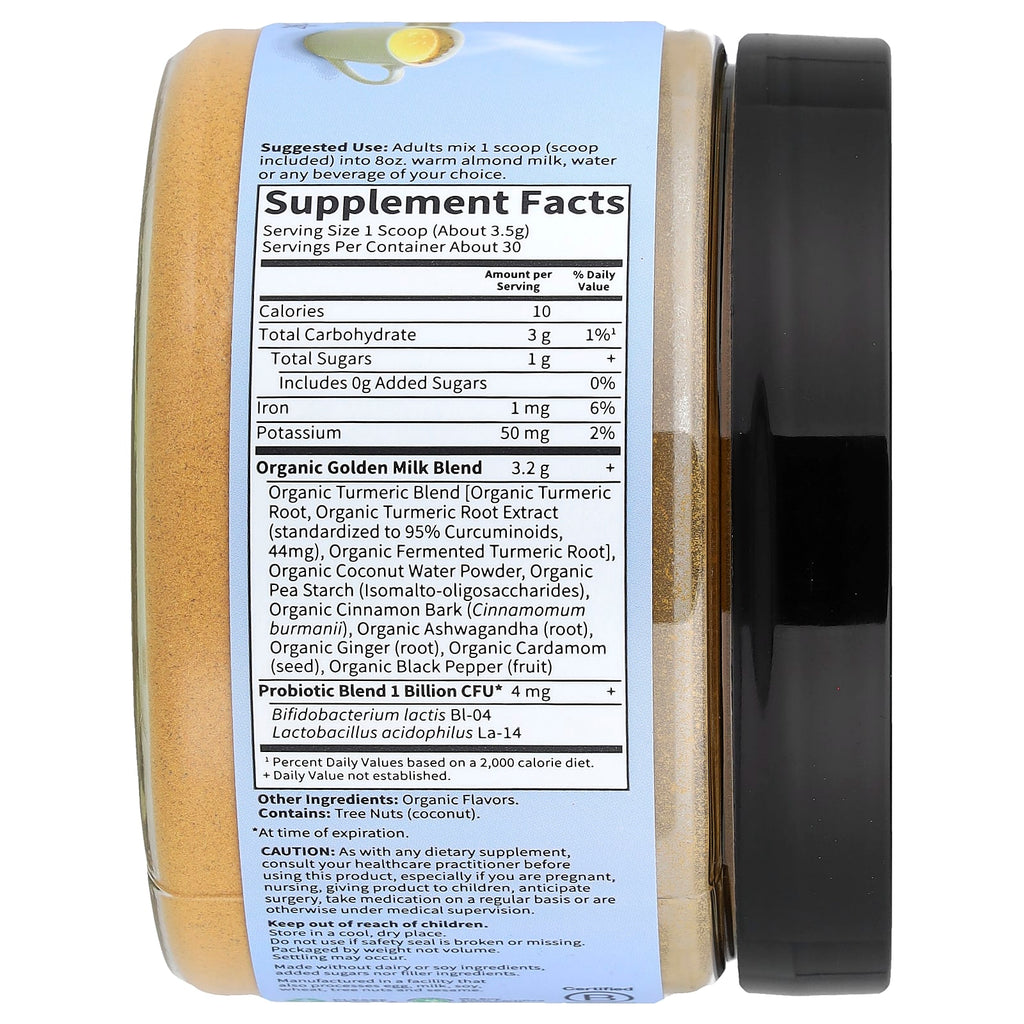 Garden of Life, Organics, Golden Milk, Recovery & Nourishment, 3.7 oz (105 g)