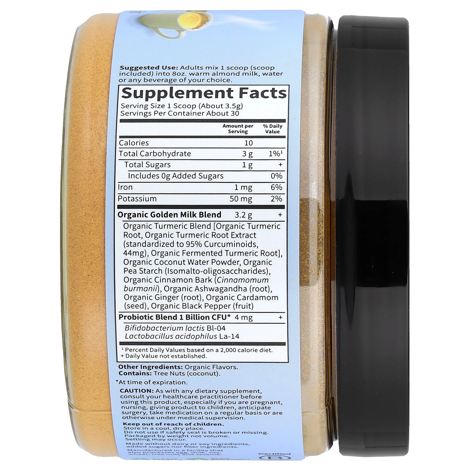 Garden of Life, Organics, Golden Milk, Recovery & Nourishment, 3.7 oz (105 g)