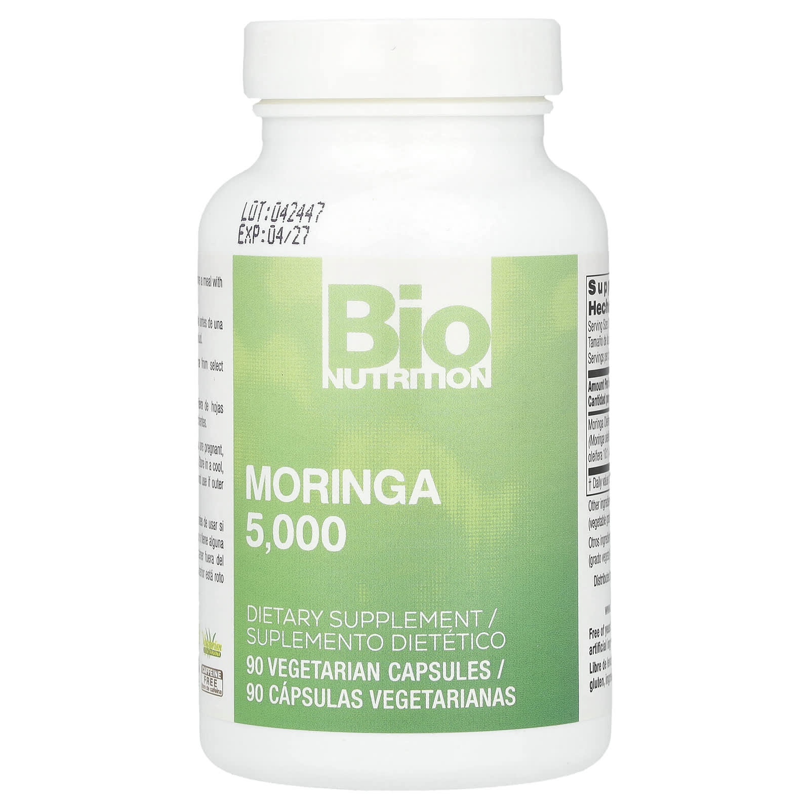 Bio Nutrition, Moringa 5,000, 5,000 mg, 90 Vegetarian Capsules