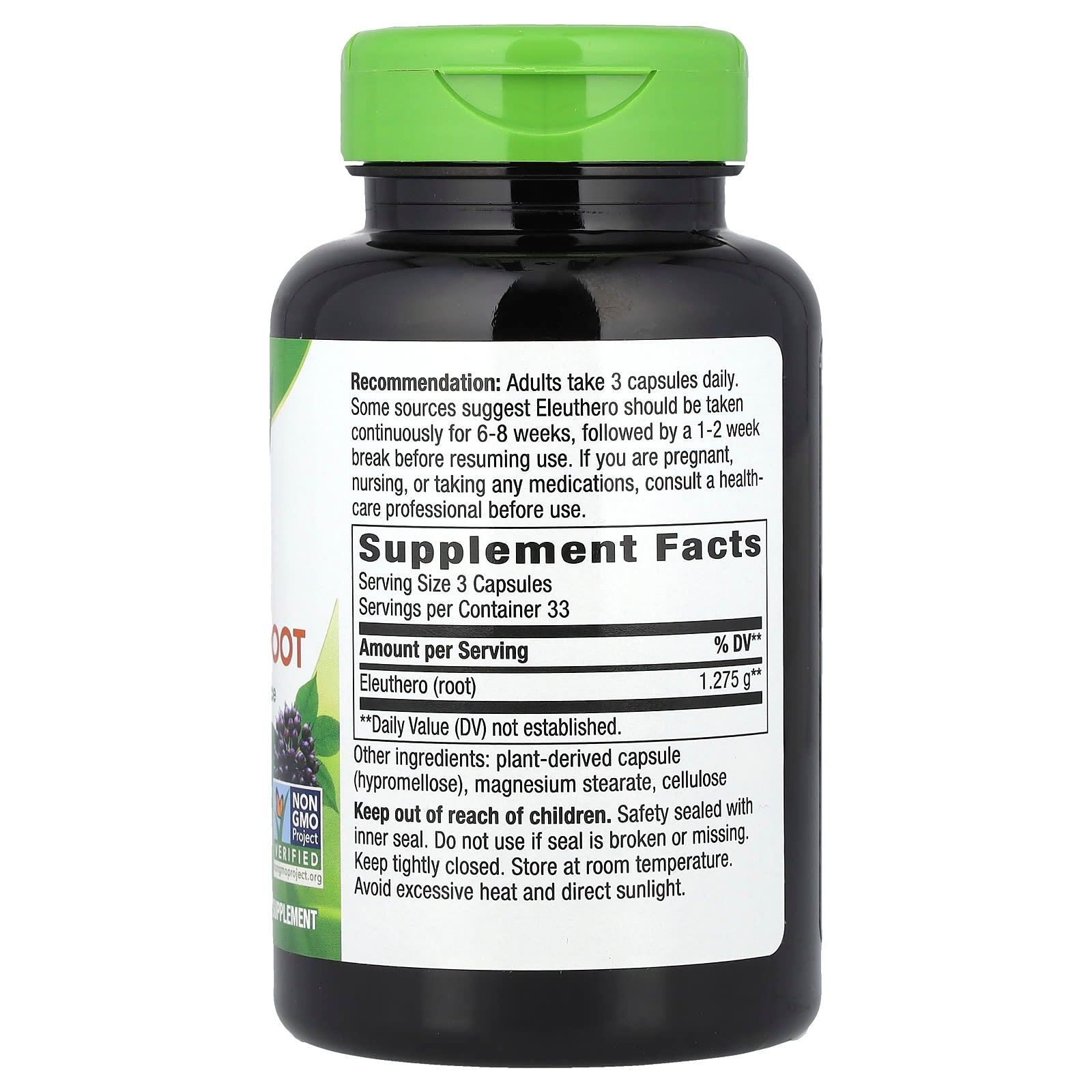 Nature's Way, Siberian Eleuthero Root, 100 Vegan Capsules (425 mg per Capsule)