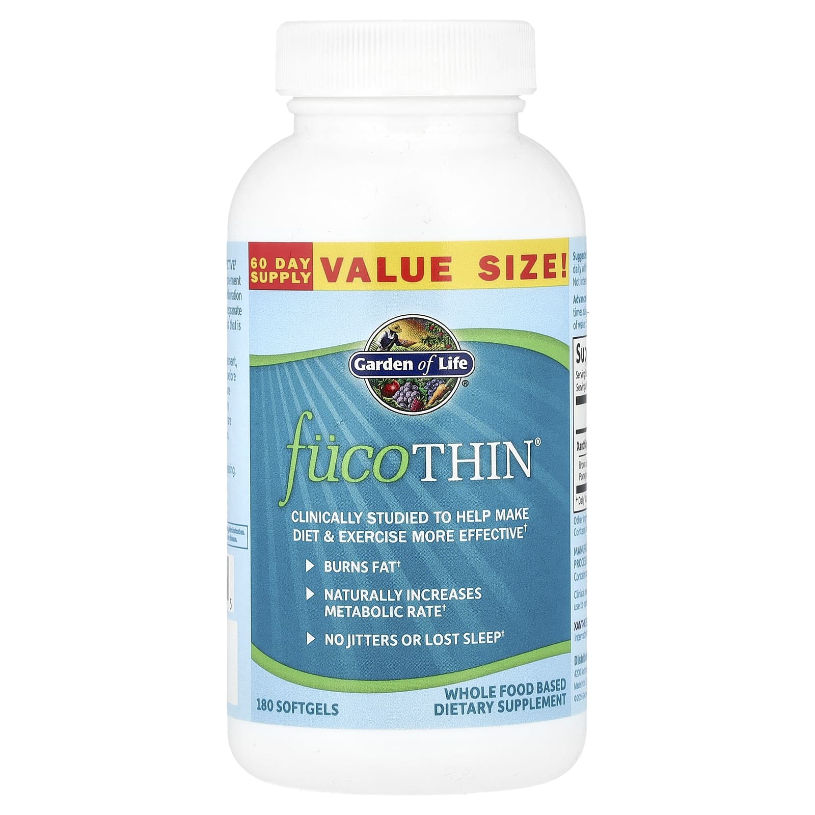 Garden of Life, FucoThin®, 180 Softgels