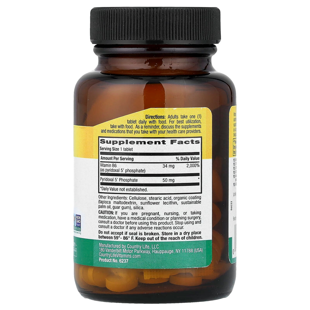 Country Life, P-5-P, 100 Tablets