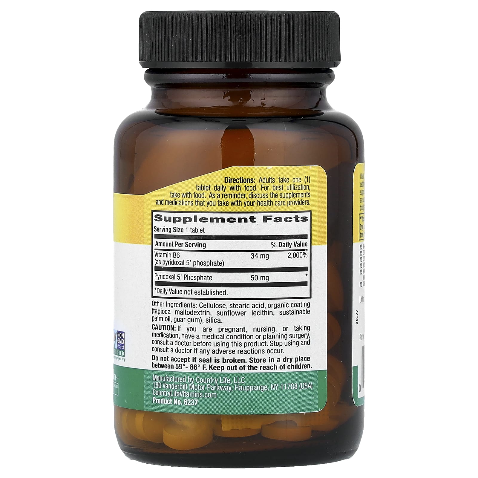 Country Life, P-5-P, 100 Tablets