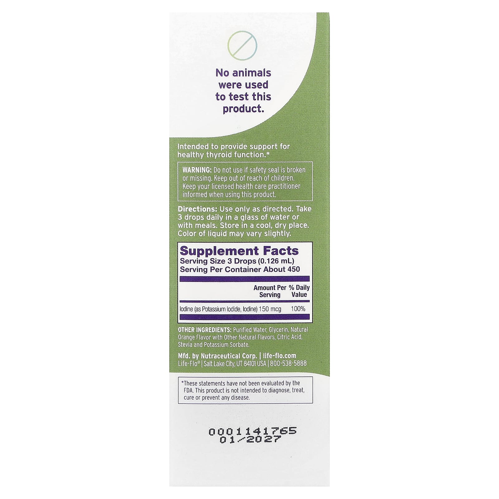 Life-flo, Liquid Iodine Plus, Natural Orange, 2 fl oz (59 ml)