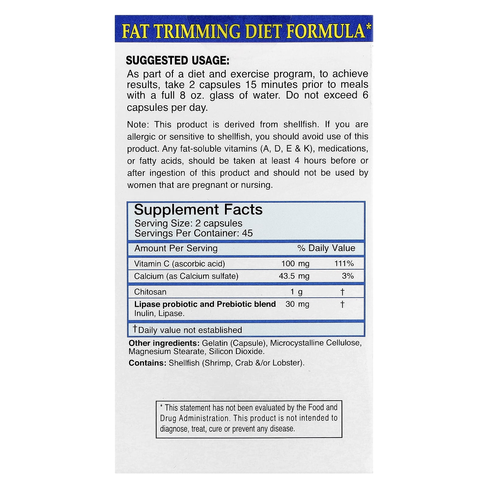 Absolute Nutrition, FBlock™, Fat Absorber, Original Formula, 90 Capsules