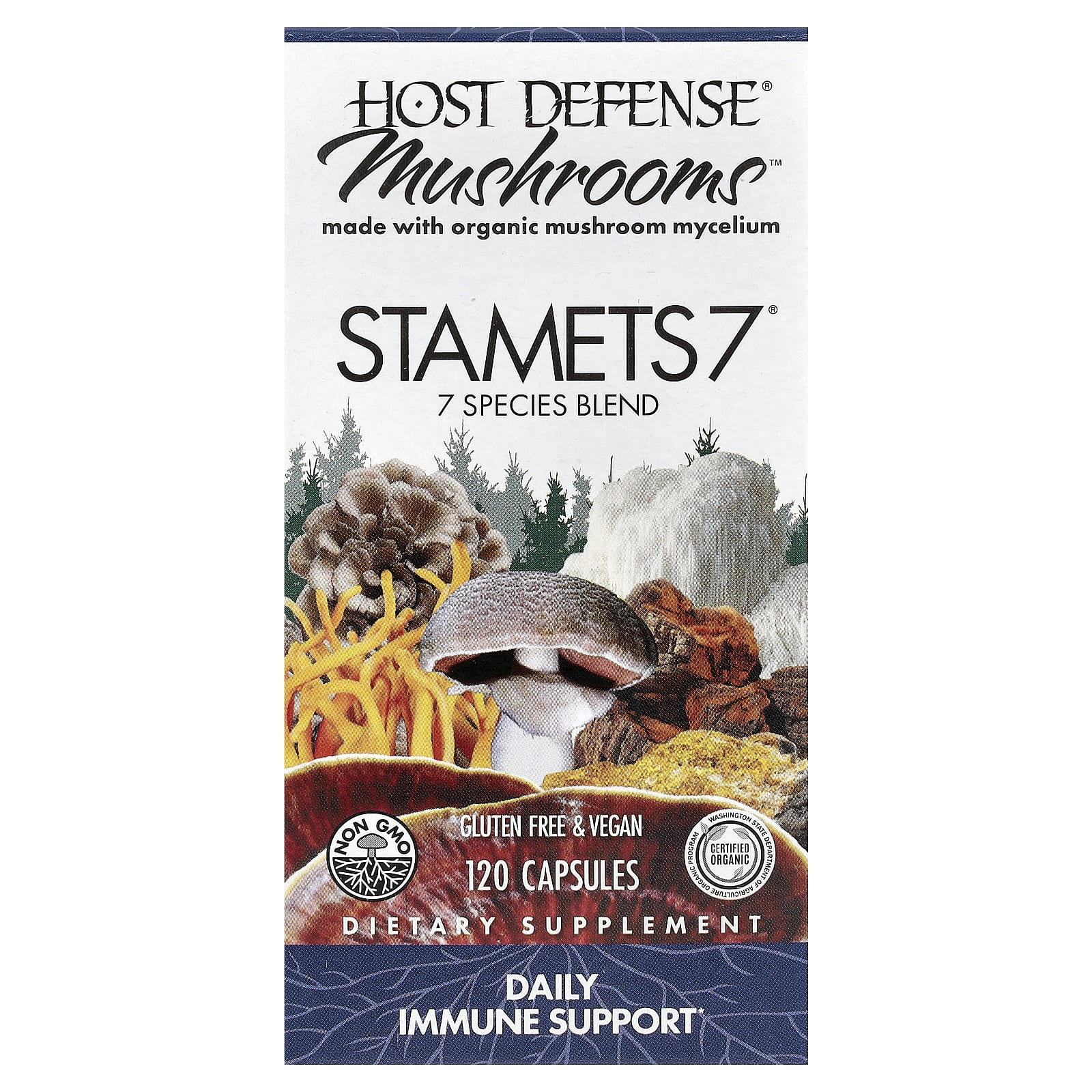 Host Defense, Mushrooms™, STAMETS 7®, 120 Capsules