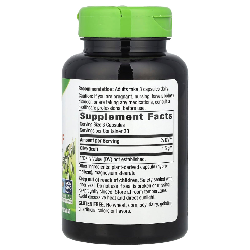 Nature's Way, Olive Leaf, 100 Vegan Capsules (500 mg per Capsule)