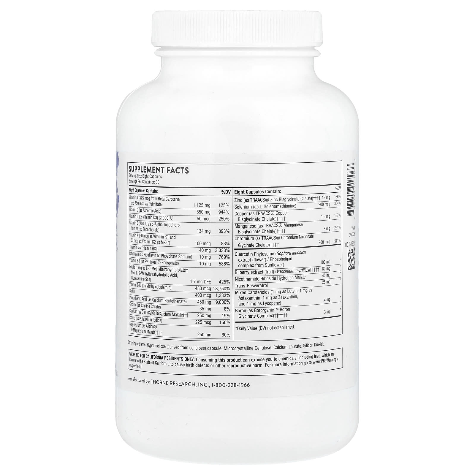 Thorne, Advanced Nutrients, 240 Capsules