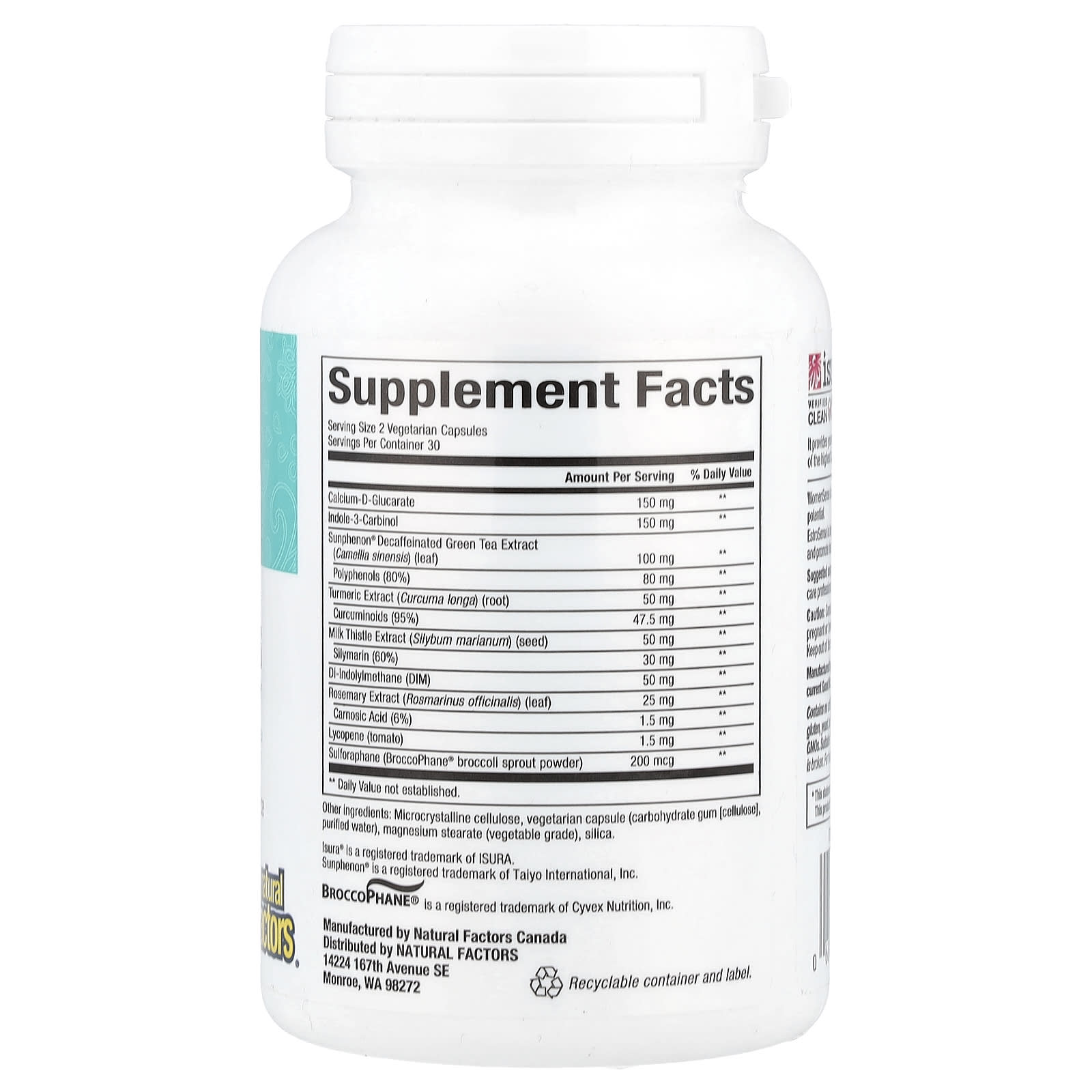 Natural Factors, WomenSense®, EstroSense®, Hormone Balancing, 60 Vegetarian Capsules